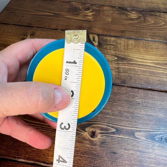 Vintage Snoopy Peanuts 50th Celebration Plastic Toy Confetti Globe blue yellow - Picture 5 of 5